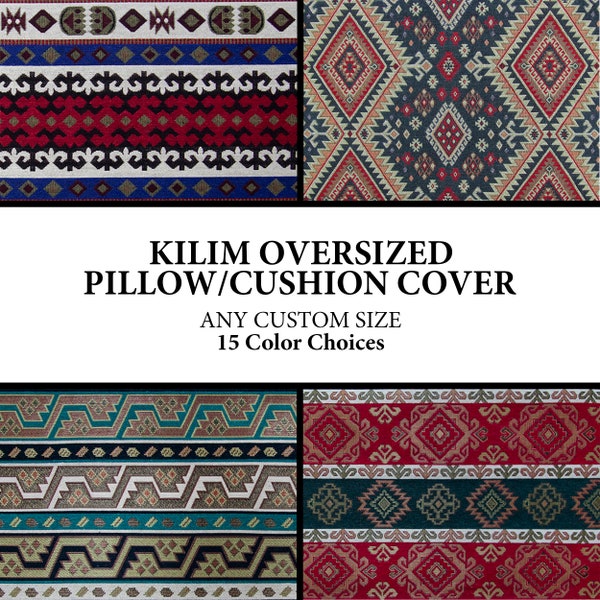 Kilim Oversized Lumbar Pillow Cover, Boho Body Pillow, Turkish Kilim Large Sofa Pillow, Kilim Headboard Pillow, Ottoman Kilim Decor Cushion