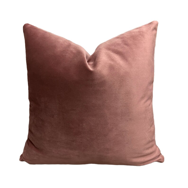 Dusty Rose Velvet Pillow Cover Decorative Pillows for Bedroom Etsy