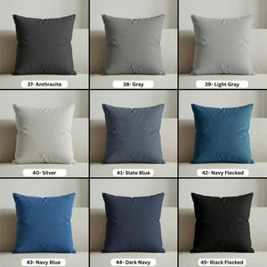 Any Size Linen Throw Pillow Covers, Decorative Pillows for Livingroom Couch, Euro Sham Covers, Solid Linen Cushion Case, Linen Lumbar Pillow image 12