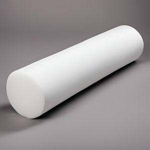 May include: A white foam roller for exercise and physical therapy. The roller is cylindrical and about 12 inches long.