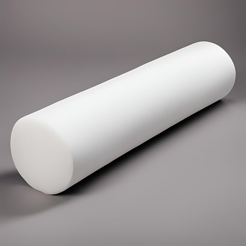 May include: A white foam roller for exercise and physical therapy. The roller is cylindrical and about 12 inches long.