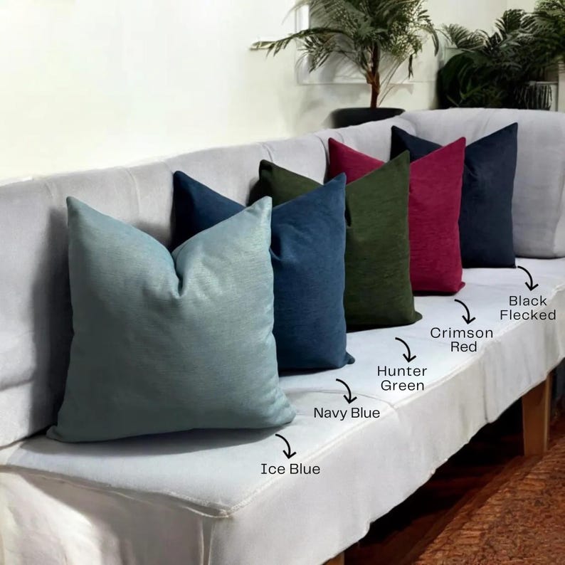 Any Size Linen Throw Pillow Covers, Decorative Pillows for Livingroom Couch, Euro Sham Covers, Solid Linen Cushion Case, Linen Lumbar Pillow image 7