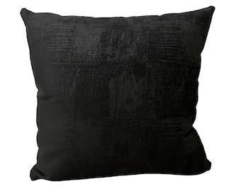 Federa per cuscino stampata nera, fodera per cuscino con decorazioni in velluto nero, fodera per cuscino lombare nera, copertine Euro Sham di design nero, fodera per divano Cusihon