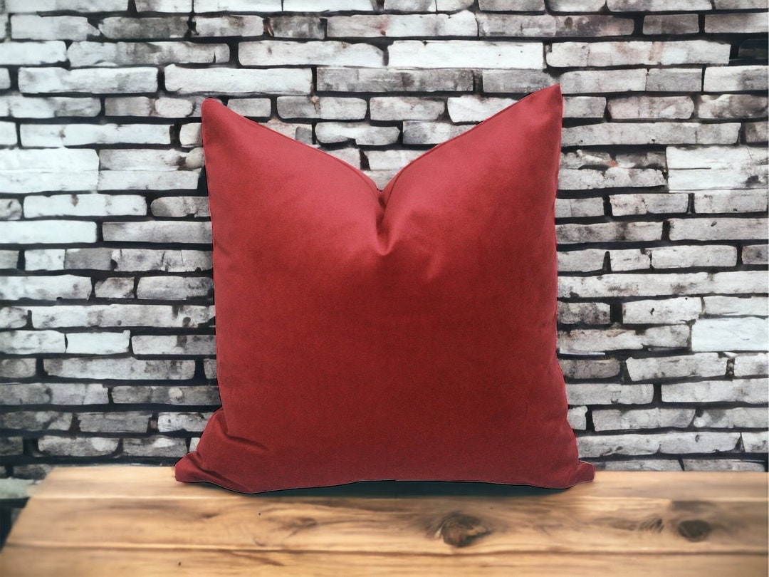 Any Size Wine Red Velvet Pillows/velvet Throw Pillow/couch and Sofa