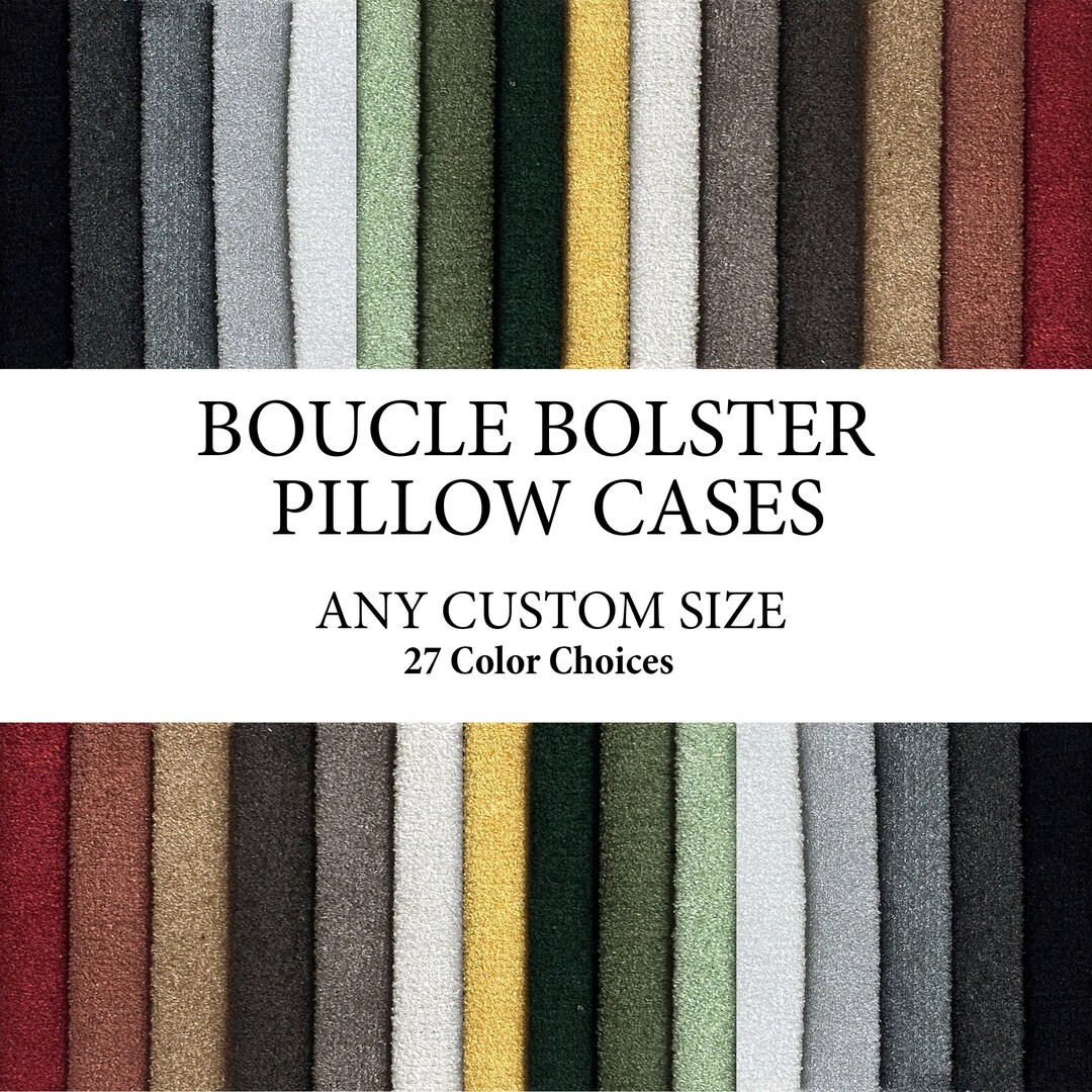 Boucle Bolster Pillow Cover, Decorative Headboard Pillow Case, Boucle
