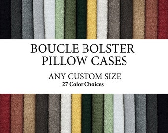 Boucle-Bolster-Kissenbezug, dekorativer Kopfteil-Kissenbezug, Boucle-Rundkörper-Kissenbezug, übergroßes Boucle-Bolsterkissen, langes Boucle-Bolster