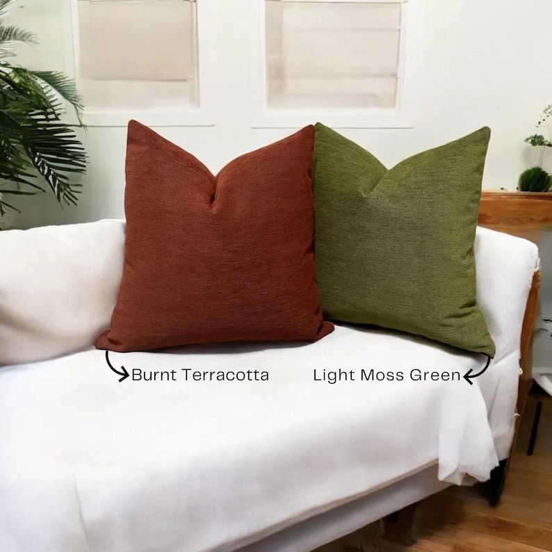 Any Size Linen Throw Pillow Covers, Decorative Pillows for Livingroom Couch, Euro Sham Covers, Solid Linen Cushion Case, Linen Lumbar Pillow image 14