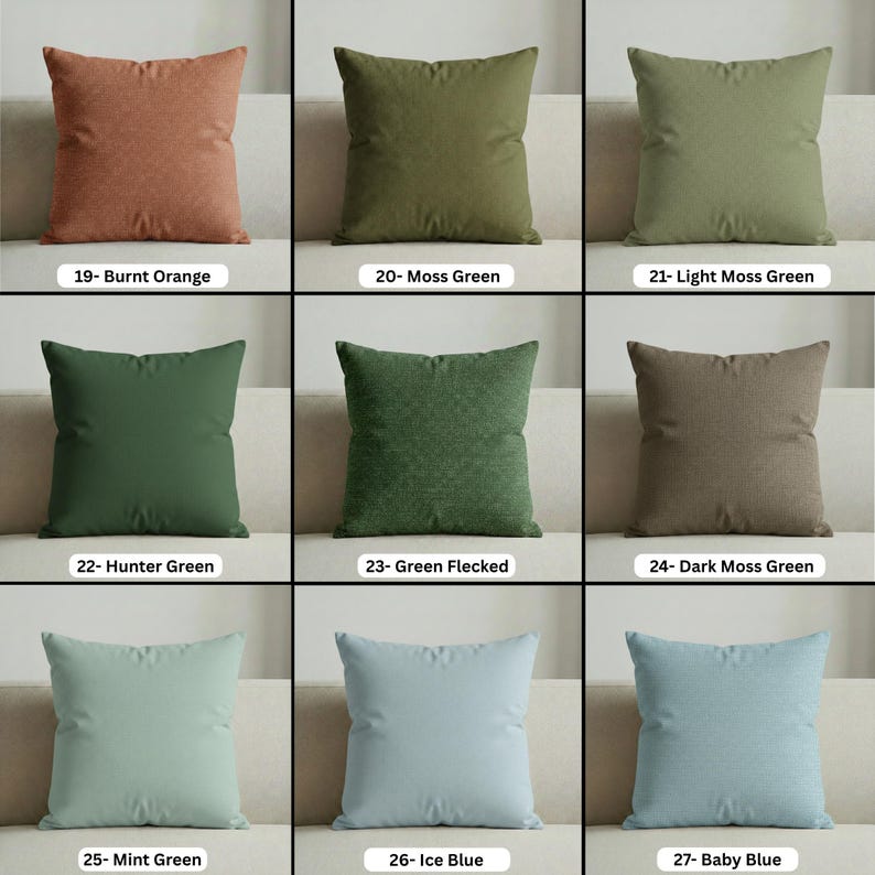Any Size Linen Throw Pillow Covers, Decorative Pillows for Livingroom Couch, Euro Sham Covers, Solid Linen Cushion Case, Linen Lumbar Pillow image 10
