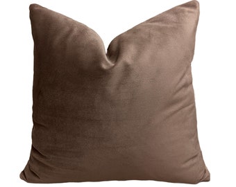 Cualquier tamaño de almohadas de terciopelo marrón claro/almohada de terciopelo/almohada de sofá y sofá/almohadas de terciopelo suave/almohadas de sala de estar/funda de cojín de lujo