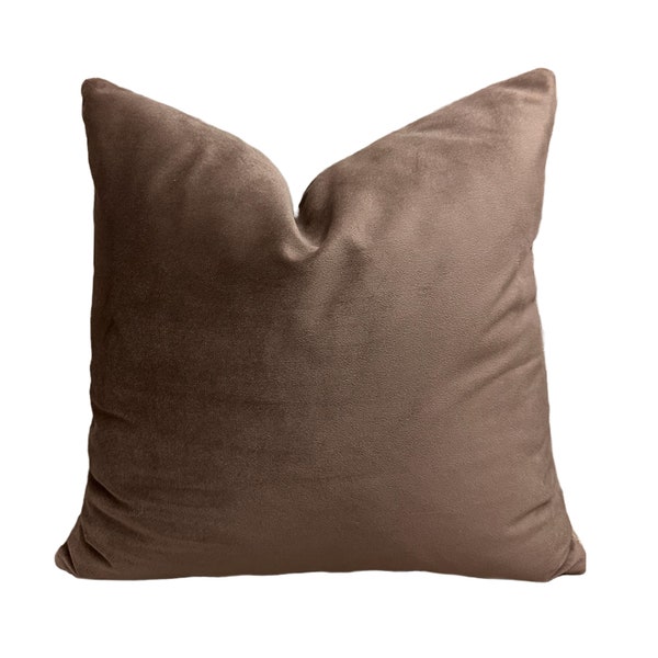Brown Velvet Pillow Etsy