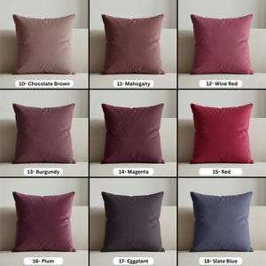 Velvet Pillow Cover – Soft Velvet, 37 Colors & Custom Sizes image 8