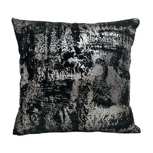 Black Silver Velvet Pillow Cover Gray Foil Printed Pillow Cover Decorative Pillows for Bedroom and Livingroom Couch Lumbar Throw Pillows Etsy Canada