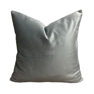 Any Size Silver Velvet Pillow/Velvet Throw Pillow/Couch And Sofa Pillow/Soft Velvet Pillow/Living Room Pillow Case/Luxury Gray Cushion Cover