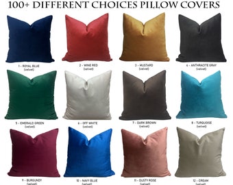 100+ Different Choices Pillow Covers, Decor Velvet and Chenille Lumbar Pillow, Luxury Wool Throw Pillows for Sofa, Couch Euro Sham Covers