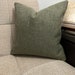 Moss Green Cushion Cover, Grass Green Wool Pillow Cover, Thick Textured