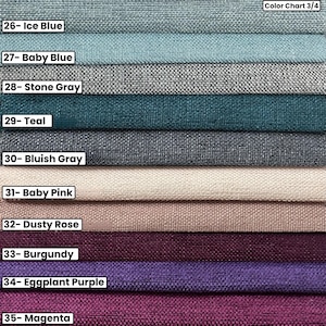 Round Linen Pillow Cover with Piping – Thick Linen Fabric image 4