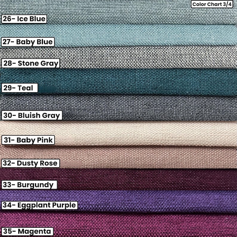 Round Linen Pillow Cover with Piping – Thick Linen Fabric image 4