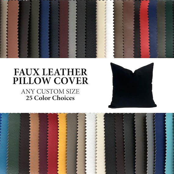 Faux Leather Throw Pillows for Living Room Couches Luxury Leather Lumbar Pillow Cover Decorative Solid Sofa Cushion Cover Leather Pillows Etsy
