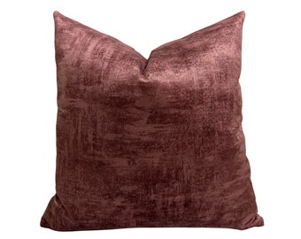 Dusty Rose Velvet Pillow Cover: Designer Sofa Cushion
