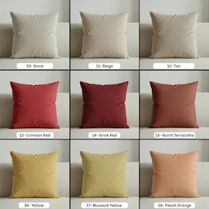 Any Size Linen Throw Pillow Covers, Decorative Pillows for Livingroom Couch, Euro Sham Covers, Solid Linen Cushion Case, Linen Lumbar Pillow image 9