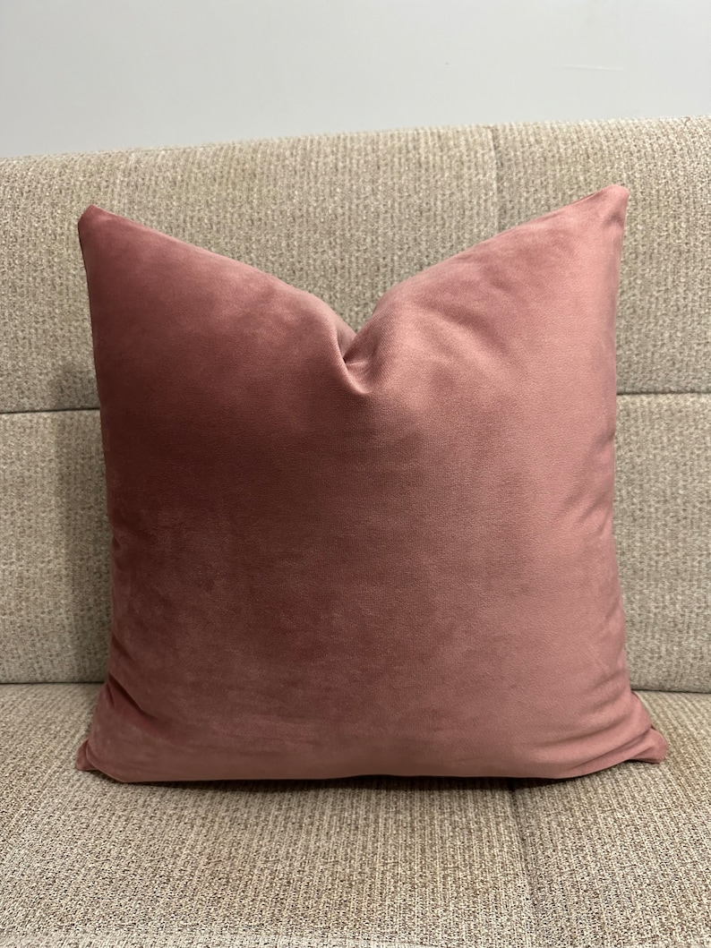 Dusty Rose Velvet Pillow Cover Decorative Pillows for Bedroom Etsy