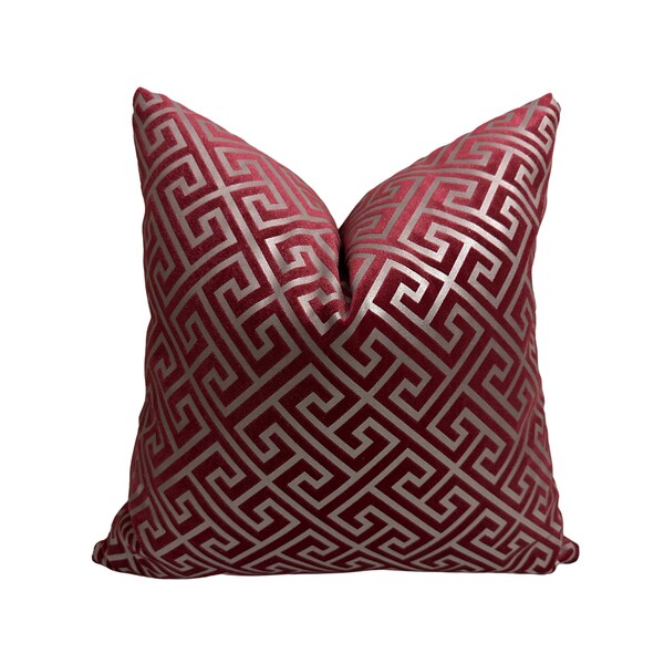 Burgundy Lumbar Pillows Etsy