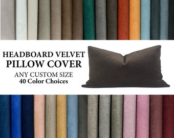 Custom Color Velvet Pillow Cover, Extra Long Lumbar Pillow, Headboard Pillow, Custom Body Pillow, Large Cushions, Long Couch Throw Pillows