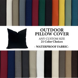 Outdoor Waterproof Pillow Cover, Decorative Outdoor Throw Pillow Cover, Waterproof Patio Pillow Case, Porch Throw Pillow, Garden Pillow Case