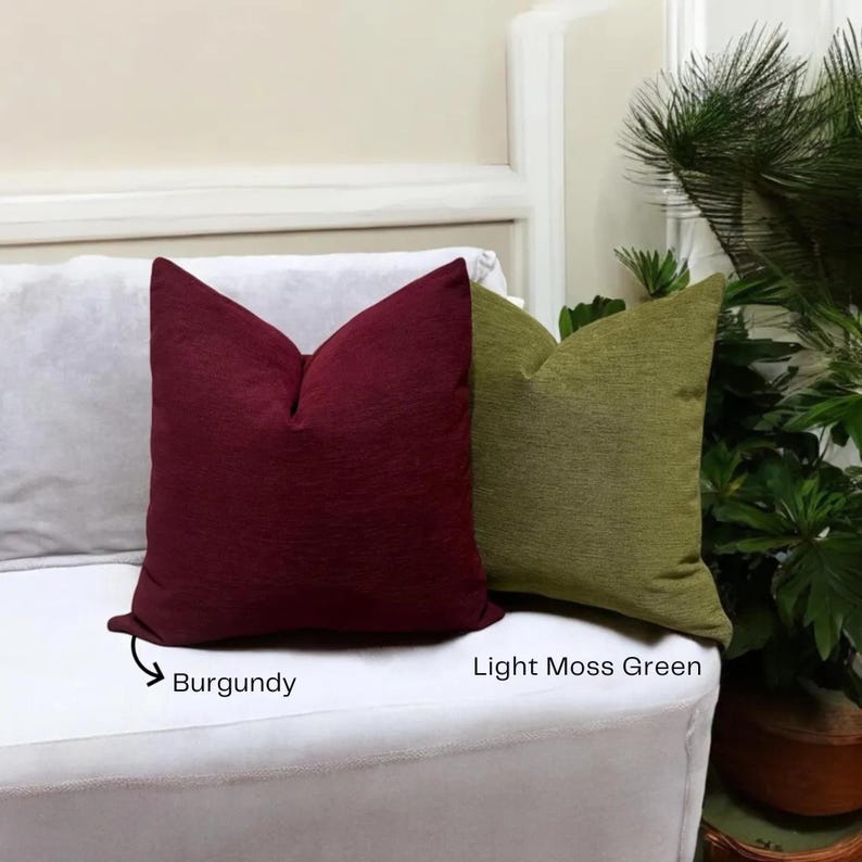 Any Size Linen Throw Pillow Covers, Decorative Pillows for Livingroom Couch, Euro Sham Covers, Solid Linen Cushion Case, Linen Lumbar Pillow image 19