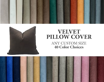 Solid 40 Colors Velvet Pillow Covers, Lumbar Velvet Throw Pillow for Livingroom Couch, Decorative Pillow Sham Covers for Bedroom and Sofa
