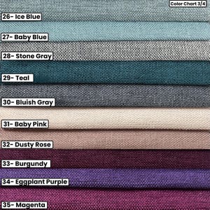 Linen Throw Pillow Cover with Piping – 46 Colors Available image 5