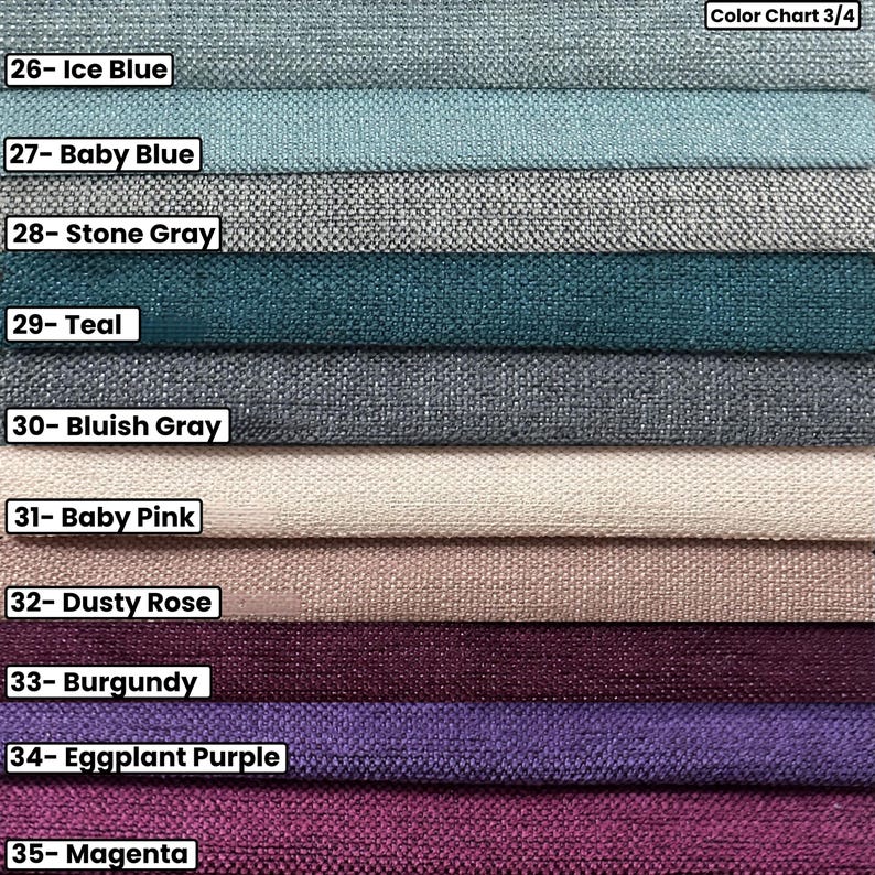 Linen Throw Pillow Cover with Piping – 46 Colors Available image 5