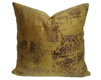 Gold Decorative Velvet Pillow Covers, Home Decor Throw Pillow, Long Lumbar Pillow for Couch and Sofa, Any Size Velvet Cushion Cover