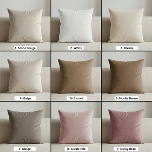 Velvet Pillow Cover – Soft Velvet, 37 Colors & Custom Sizes image 7