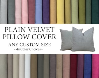 Plain Velvet Throw Pillow Cover, Matte Velvet Pillows for Sofa and Bedroom, Soft Luxury Velvet Pillow Case, Living Room Decor Cushion Cover