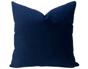 Koningsblauwe fluwelen sierkussenhoes, decoratieve kussens voor bank, kobaltblauwe kussensloop, lendekussenhoes bank, lendekussenhoes bank, effen zacht