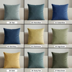Velvet Pillow Cover – Soft Velvet, 37 Colors & Custom Sizes image 9