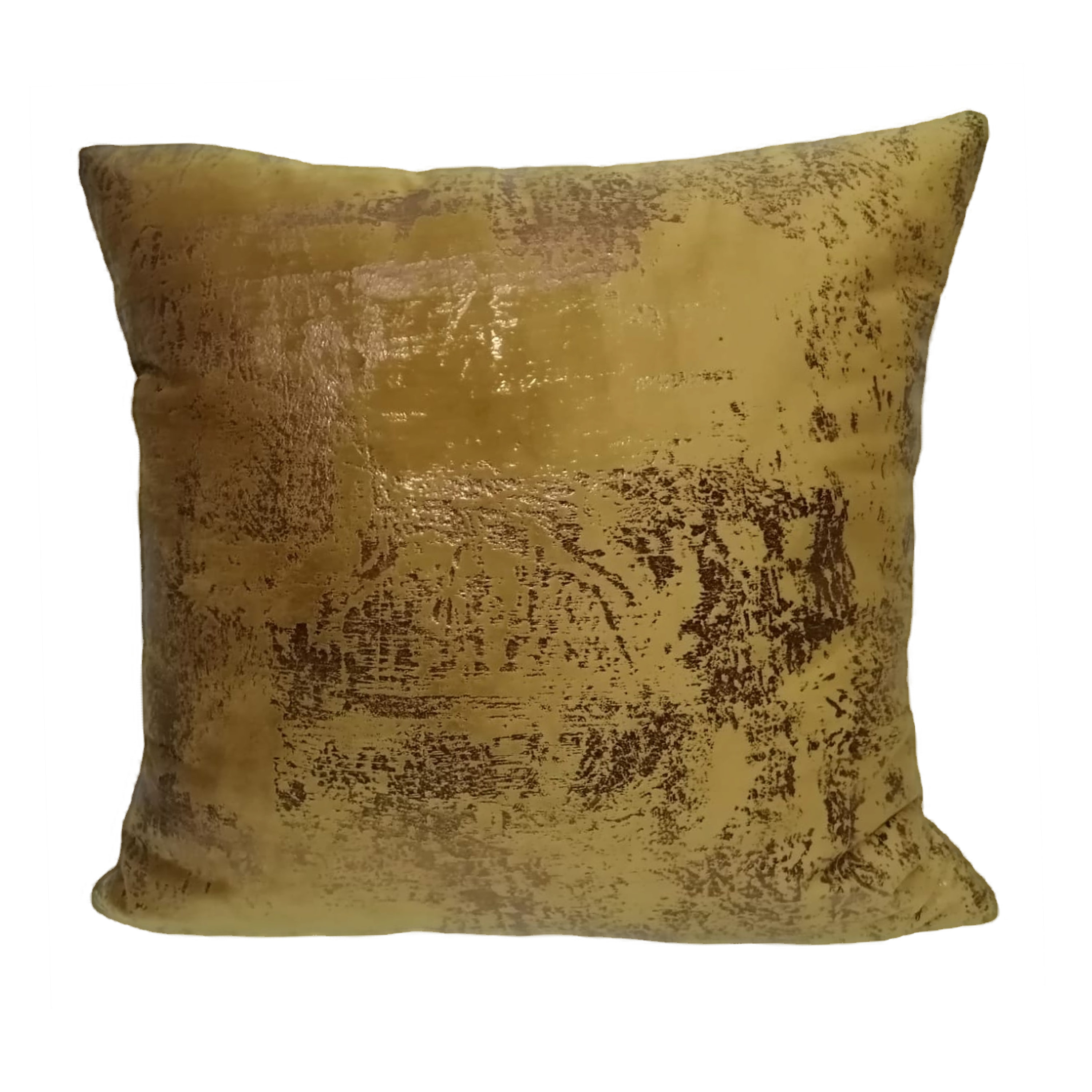 Luxury Yellow Gold Print Velvet Throw Pillow Cover Copper Etsy