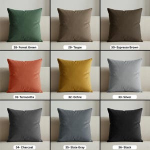 Velvet Pillow Cover – Soft Velvet, 37 Colors & Custom Sizes image 10