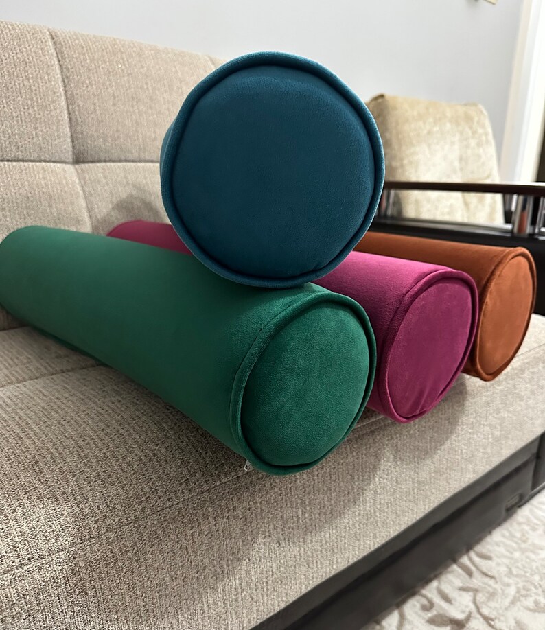 Velvet Bolster Pillow Cover Bolster Pillow Cover Decorative Etsy