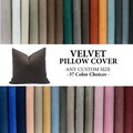 Solid 40 Colors Velvet Pillow Covers, Lumbar Velvet Throw Pillow for Livingroom Couch, Decorative Pillow Sham Covers for Bedroom and Sofa