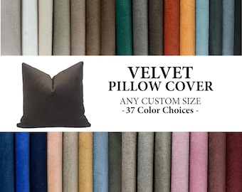 Solid 40 Colors Velvet Pillow Covers, Lumbar Velvet Throw Pillow for Livingroom Couch, Decorative Pillow Sham Covers for Bedroom and Sofa