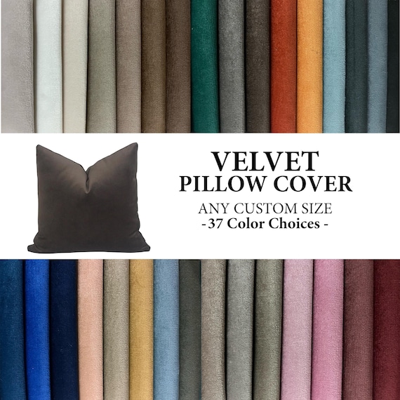 Velvet Pillow Cover – Soft Velvet, 37 Colors & Custom Sizes