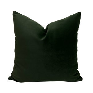 Moss Green Velvet Pillow Cover, Decorative Moss Green Throw Pillows for Couch, Moss Green Euro Sham Covers, Sofa Velvet Lumbar Cushion Case