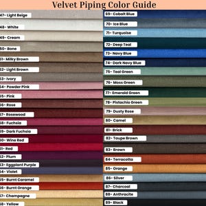 Linen Throw Pillow Cover with Piping – 46 Colors Available image 8