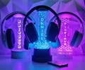 Custom Headphone Stand RGB Light Headset Holder Engraved with your Name Perfect for Gaming Decor product logo