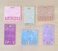 Custom badge buddy id holder, Enter your title on the cute acrylic and glitter acrylic badge holder product logo