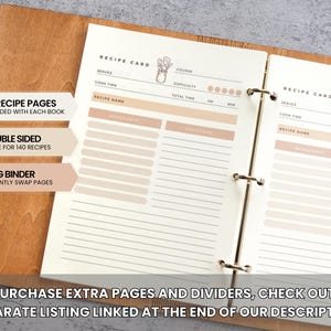Personalized Recipe Book, Wooden Personalized Cookbook, The Perfect Gift for Mom, Personalized with Your Name imagem 7