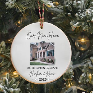 パーソナライズされた新築祝いの写真オーナメント、新築祝いのギフト、不動産業者のクライアントへのギフト、ホームオーナメント