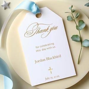 Personalisierte Taufe Geschenkanhänger: Kommunion Geschenkanhänger, 12er-Set